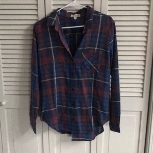 Cloth and stone plaid button down